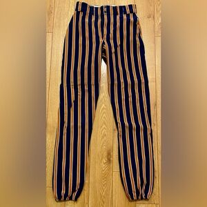 VTG Southland Baseball/Softball Pants – Orange, White & Navy Stripes, Size 34/35